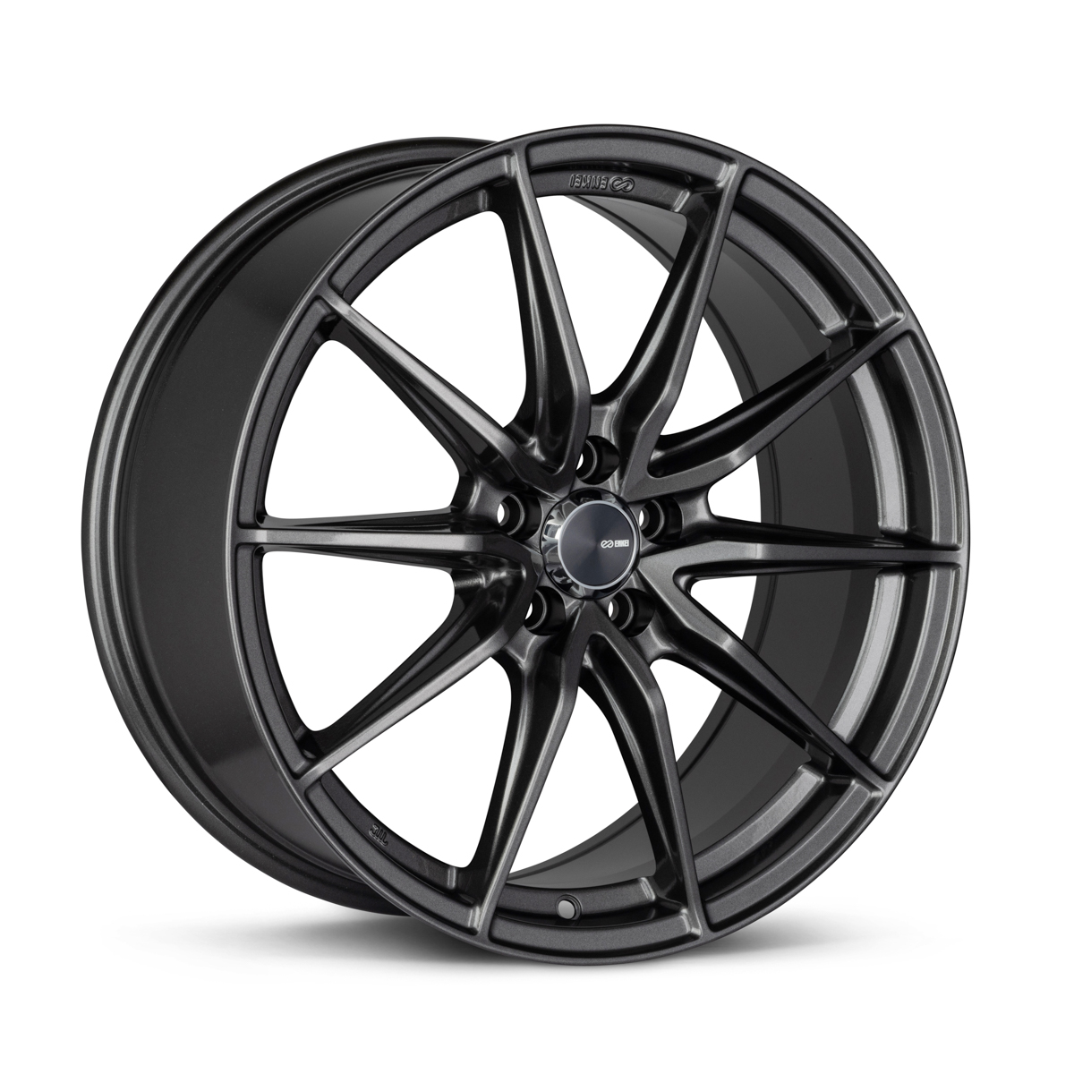 Enkei DRACO 17x7.5 5x114.3 45mm Offset 72.6mm Bore Black Machined Wheel main image 1