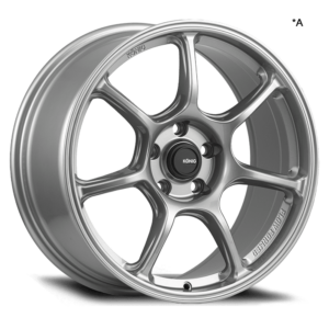 KONIG ULTRAGRAM 18x9.5B 5x114.3 ET40 TITANIUM METALLIC *KNURLED BEAD*