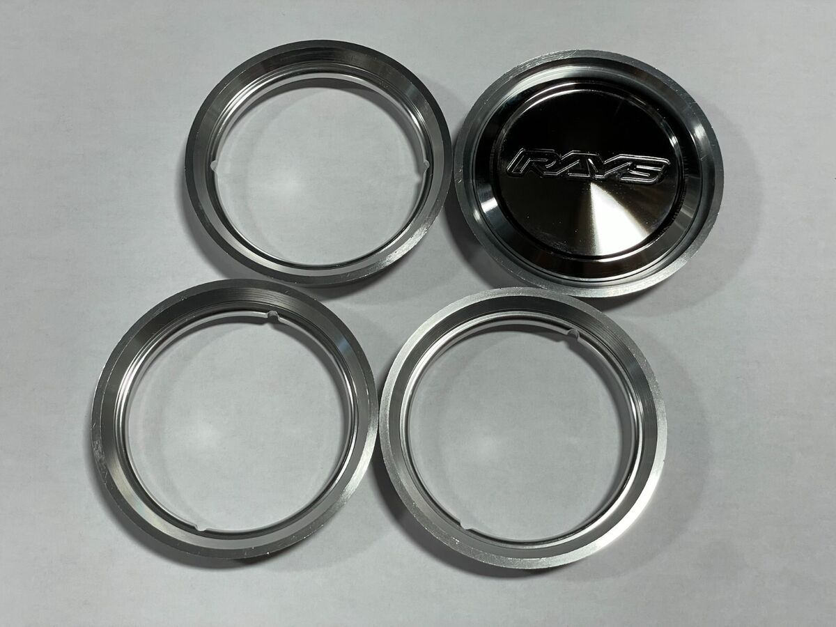 Wheel Mate TE37SL Center Cap Adapter Silver Set of 2