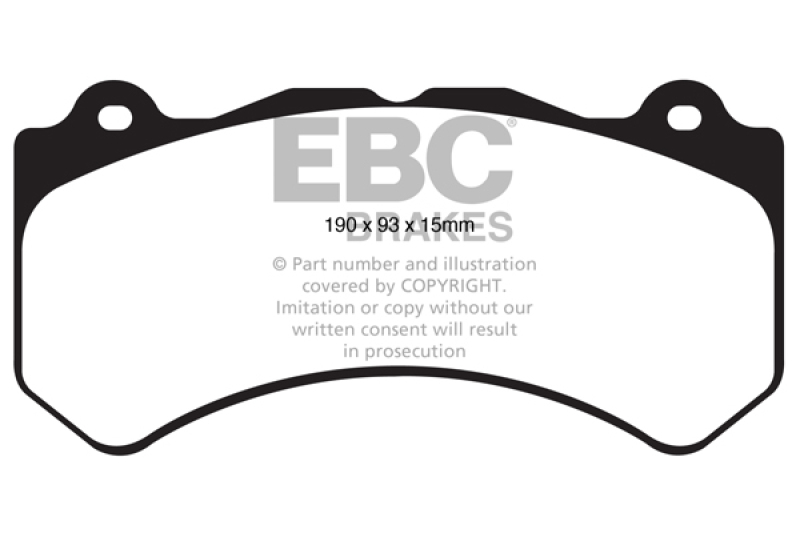 EBC Redstuff Front Brake Pads | 2016+ Cadillac CT6 2.0L Turbo