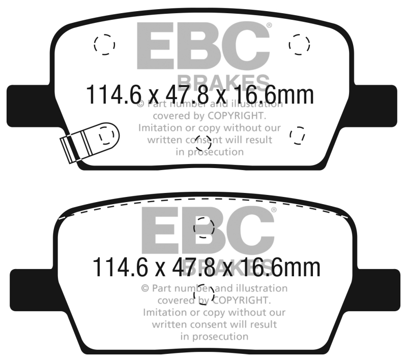 EBC Yellowstuff Rear Brake Pads | 2018 Audi TT Quattro