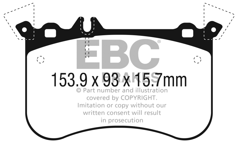 EBC Redstuff Rear Brake Pads | 07-11 Mercedes-Benz CL63 AMG 6.2