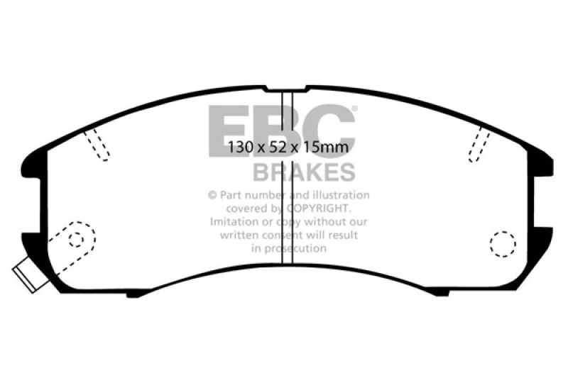 EBC Yellowstuff Front Brake Pads | 98-99 Ford Contour 2.5 SVT