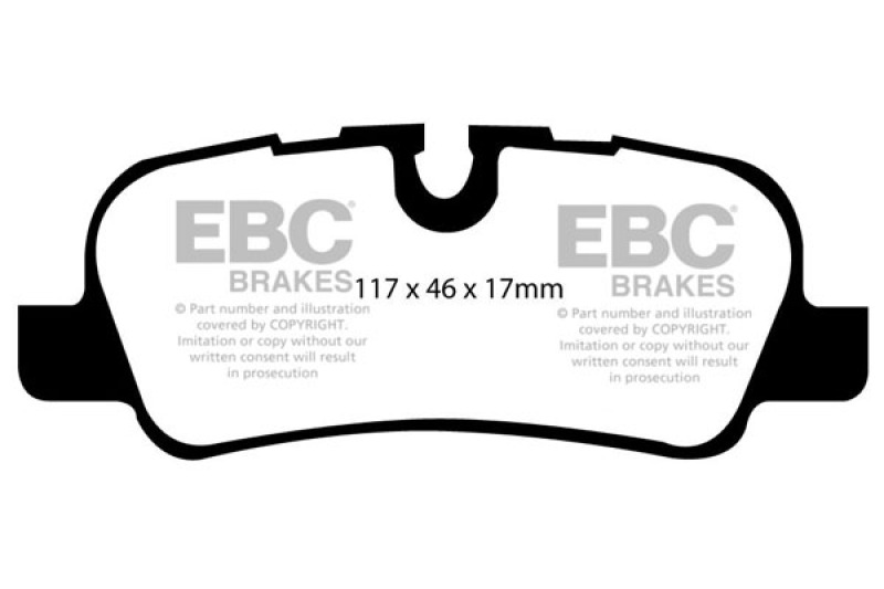 EBC Yellowstuff Rear Brake Pads | 10-12 Land Rover Range Rover 5.0 Supercharged