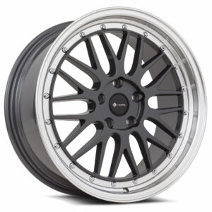 Vors VR8 19x8.5 +35 Hyper Black Machine Lip Chrome Rivet VR08198551435HB-520