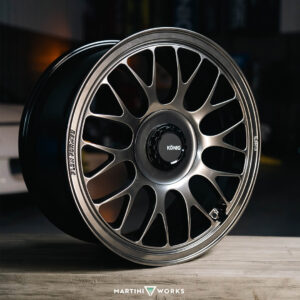 KONIG MRK1 17x8 5x114.3 ET40 HYPER CARBON *Gloss Black Gear Cap, Logo, Cover Plate*