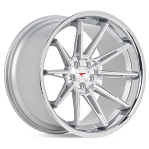 Ferrada CM2 20x10 +28 5x120 Machine Silver/Chrome Lip
