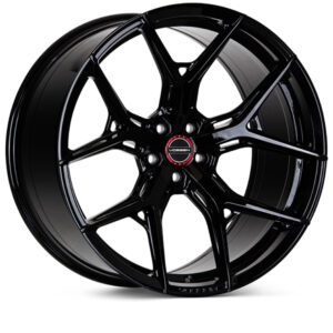 Vossen HF-5 in 20x10.5 25 and 5x112 bolt pattern in Gloss Black