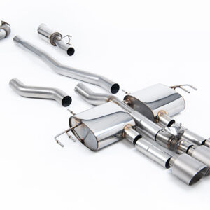 Milltek Cat Back Cat Back Part-Resonated (Mid Volume Level) 3 x GT-115 Brushed Titanium Trims for Honda / Acura Integra Type S (DE5) 2.0 Turbo 320hp (2023 and Later), Titanium Tips - SSXHO317 SSXHO317-1