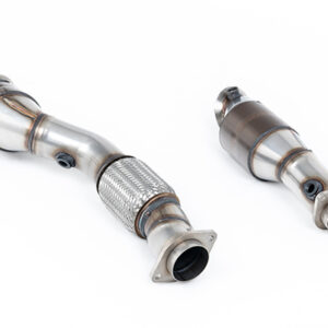 Milltek Downpipe and Cat V2 HJS HQ 200 Cell Catted Downpipes (No CEL) - Fits to OE or Milltek 102mm Mid Pipes for BMW 3 Series G80 M3 & M3 Competition S58 3.0 Turbo (North American / ROW Non-OPF/GPF Cars Only) (2021 and Later),  - SSXBM1333 SSXBM1333-2
