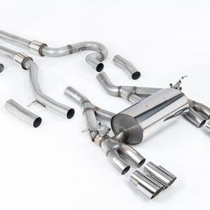 Milltek Cat Back Equal Length (Loudest) Polished Tips - OE System requires  for BMW 3 Series F80 M3 & M3 Competition Saloon (Non OPF/GPF Models Only) (2014 to 2018), Polished Tips - SSXBM1146 SSXBM1146-1