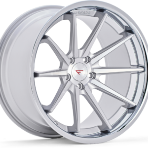 Ferrada FR4 20x9 . 5x114 . ET25 . Machine Silver / Chrome Lip C.B 73.1 . Mid Concavity