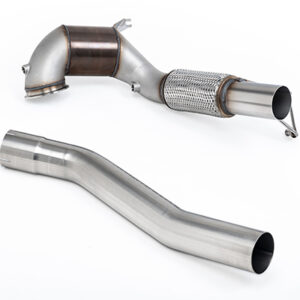 Milltek Downpipe and Cat 94mm / 3.7inch ID Turbo Outlet to 80mm / 3.15inch Downpipe 200CPSI NO CEL Race Cat - Fits Milltek Cat Back System Only for Volkswagen Golf Mk8 GTi (245ps Non-GPF / North American Models Only) (2021 and Later),  - SSXVW765 SSXVW765-1