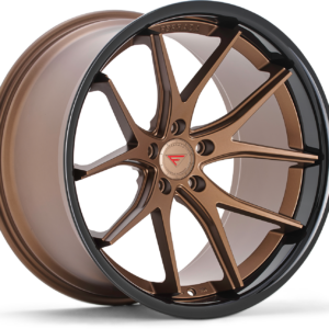 Ferrada FR2 20x10.5 . 5x112 . ET38 . Matte Bronze / Gloss Black Lip C.B 66.56 . Deep Concavity
