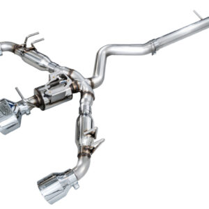 AWE 23-24 Toyota GR Corolla Track Edition Catback Exhaust - Chrome Silver Tips AWE-3020-52472